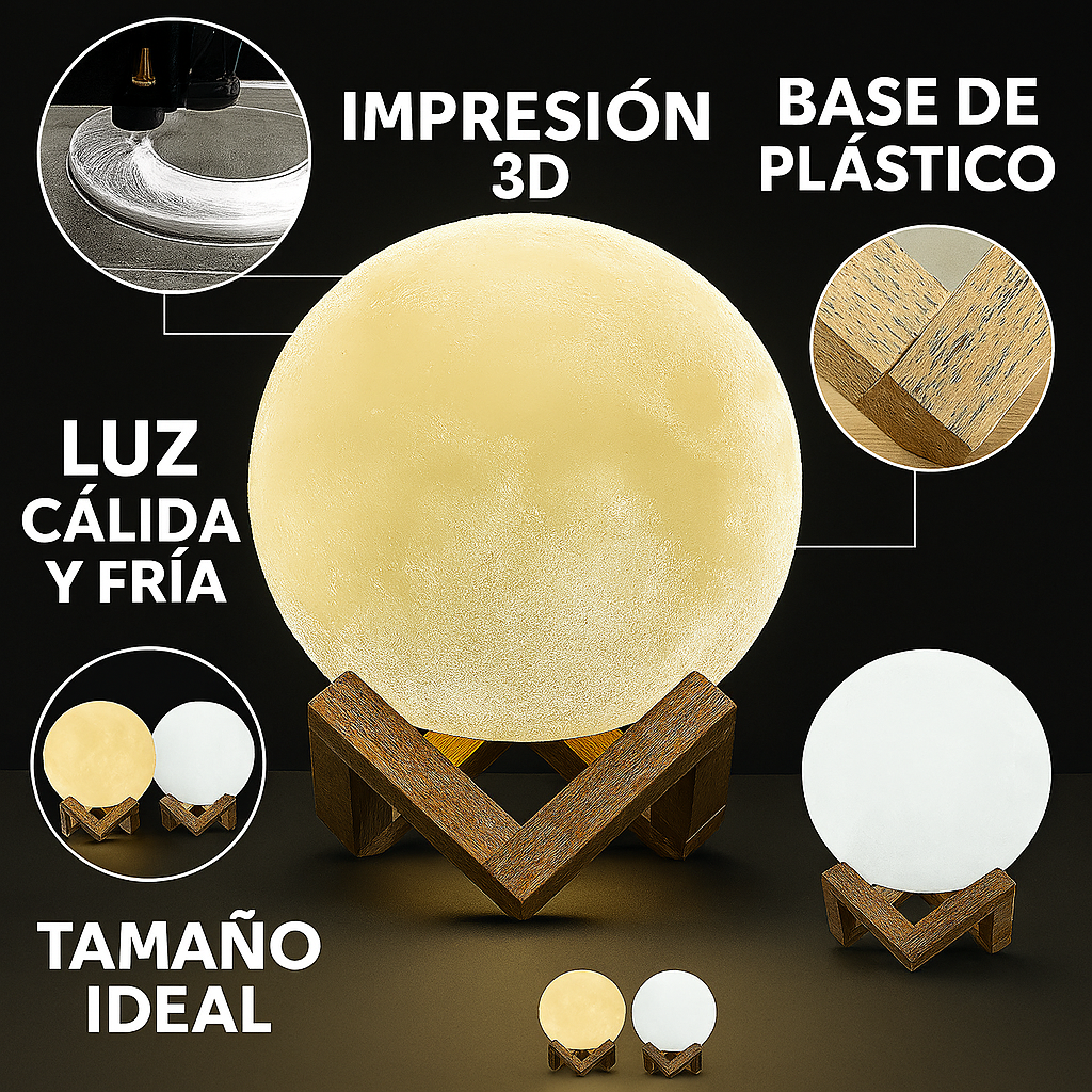 Lampara Lunar Luz Ambiental Decorativa