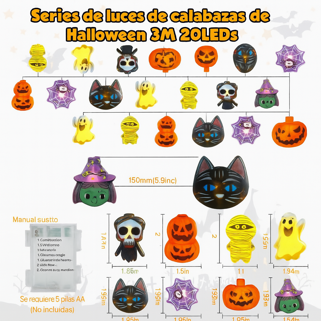 Guirnalda de luces led para Halloween